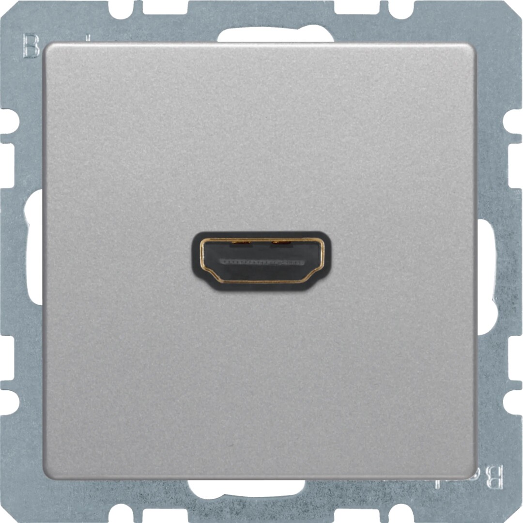 HDMI-pistorasia typeA v1.3 90° liittimellä, Q.x, alumiini samettinen