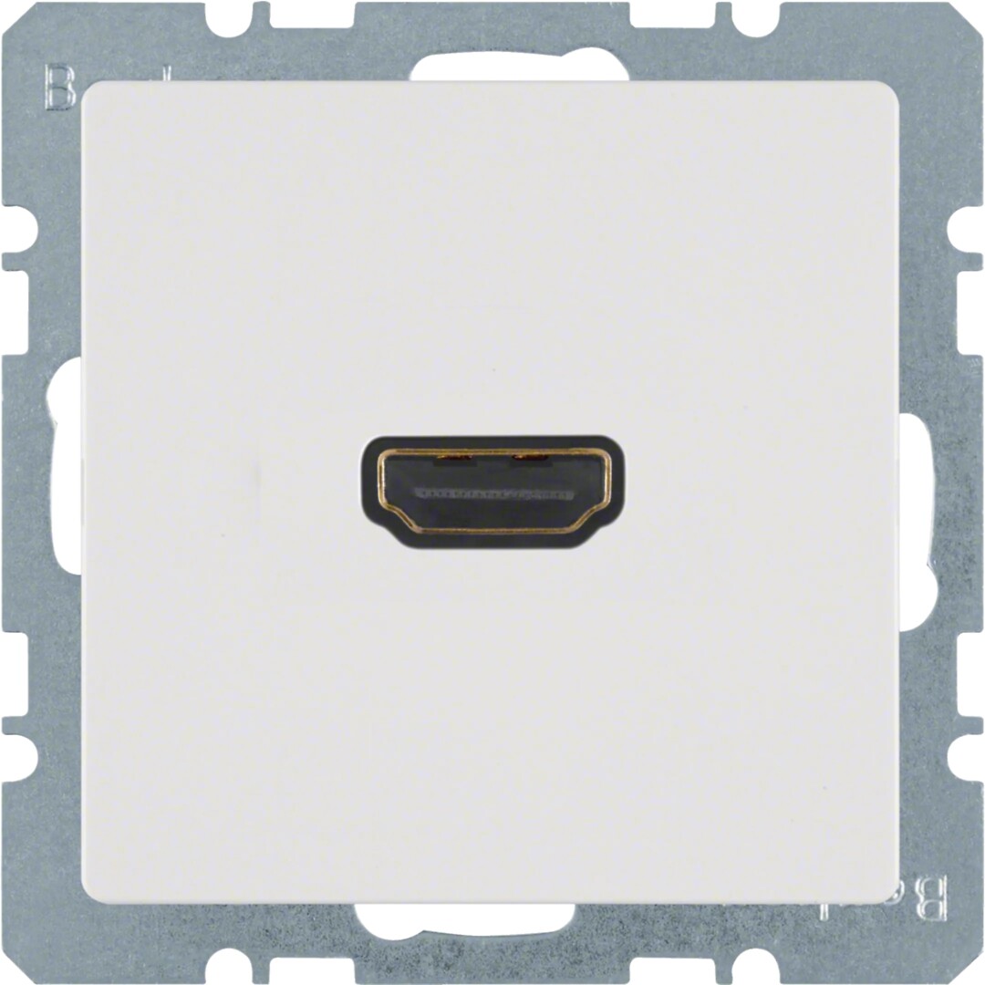 HDMI-pistorasia typeA v1.3 90° liittimellä, Q.x, puhtaanvalkoinen samettinen