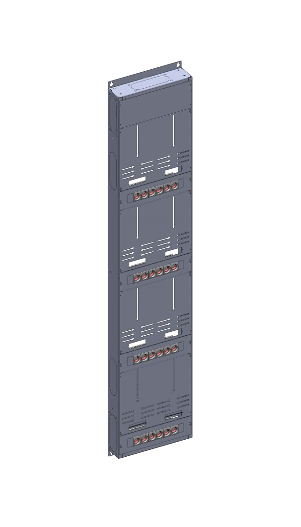Monimittarikeskus (lisäkenttä) IP20 In=125A, 8xM2 (3x25A), syöttö A, lähdöt Y