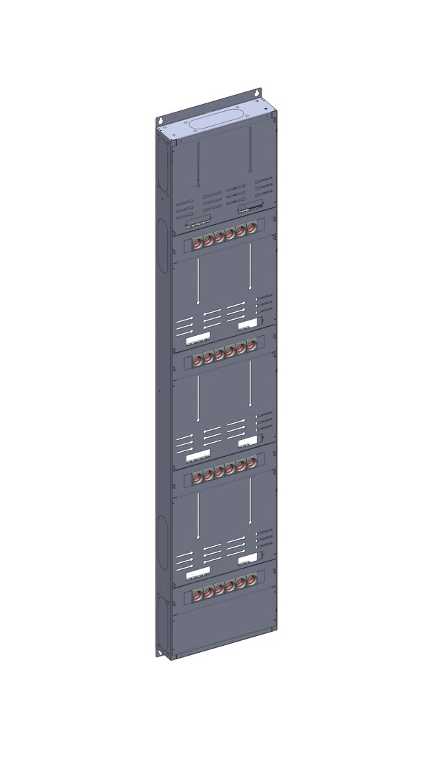 Monimittarikeskus (lisäkenttä) IP20 In=125A, 8xM2 (3x25A), syöttö Y, lähdöt A