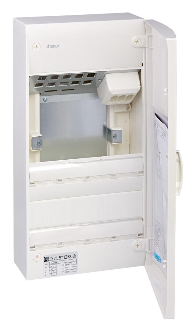 Data-asennuskotelo GD313 IP30 pinta, 10xRJ45, 131x250x500