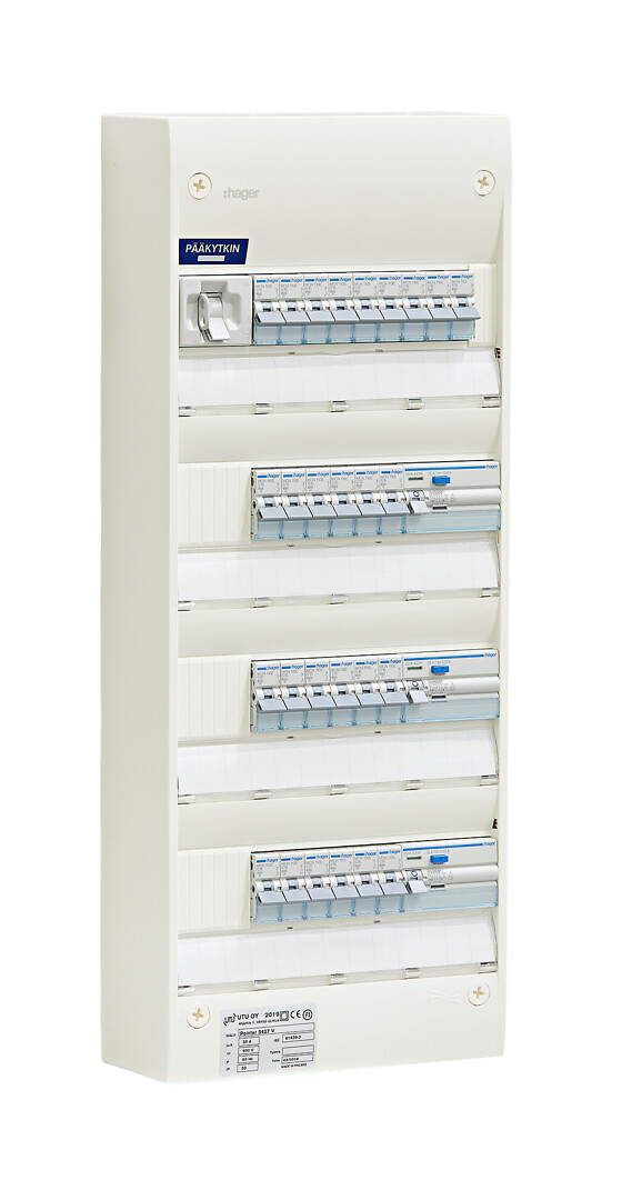 Ryhmäkeskus IP30 pinta In=35A, JSK 15xC10A+12xC16A, 3xVVSK
