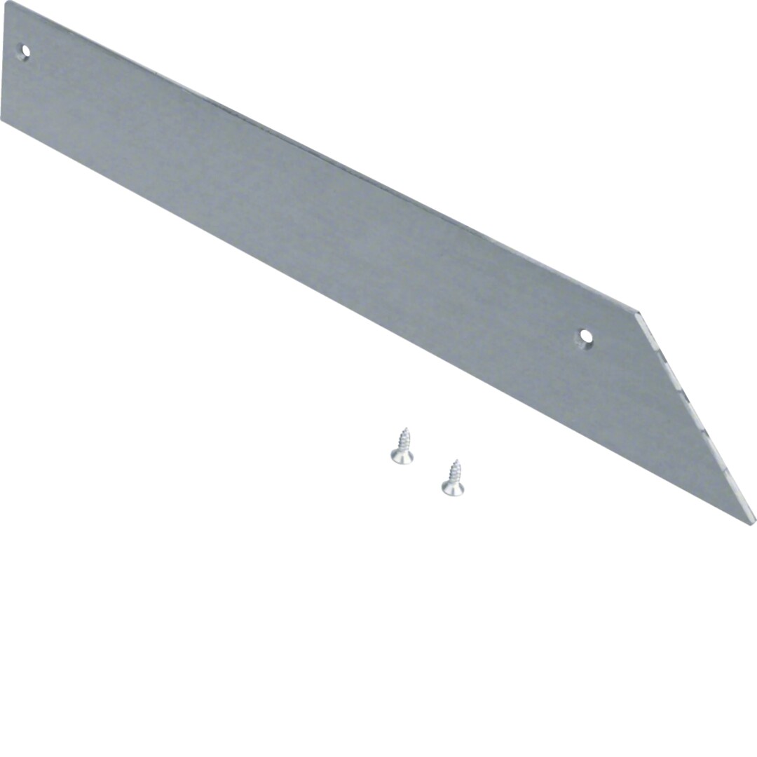 Päätykappale 1-puolinen teräs lattiakanavalle AK 200x40mm