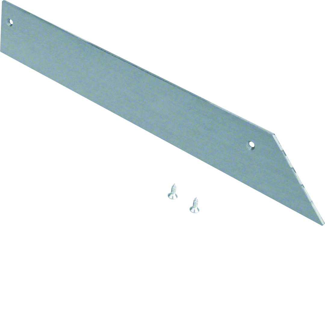 Päätykappale 1-puolinen teräs lattiakanavalle AK 200x40mm