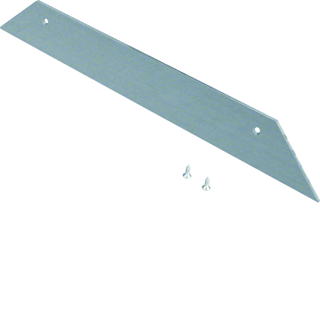 Päätykappale 2-puolinen teräs lattiakanavalle AK 200x40mm
