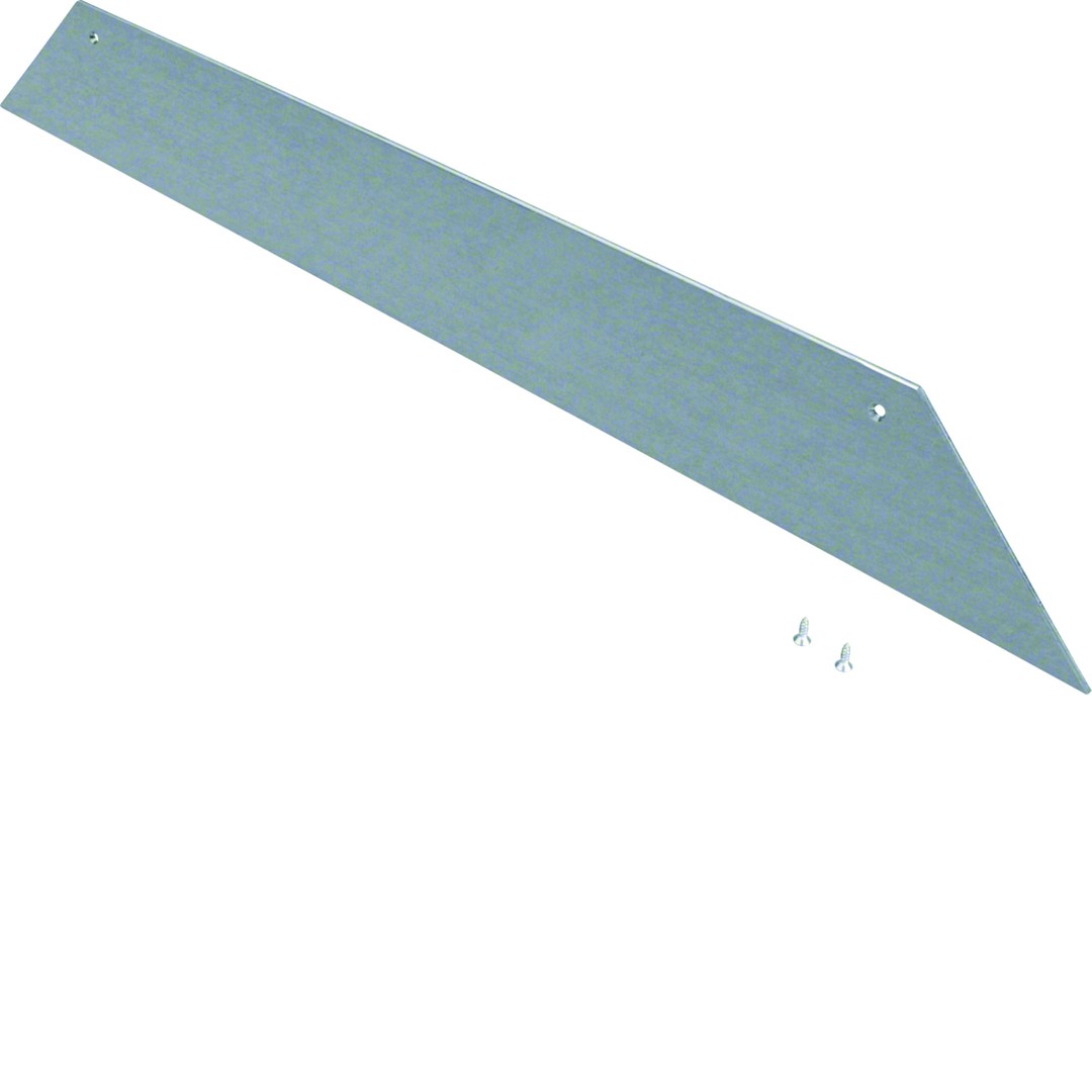 Päätykappale 2-puolinen teräs lattiakanavalle AK 400x70mm
