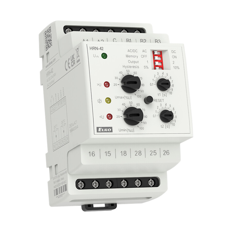 Valvontarele jännite 2vk 16A 230VAC / 10-500VUC ikk