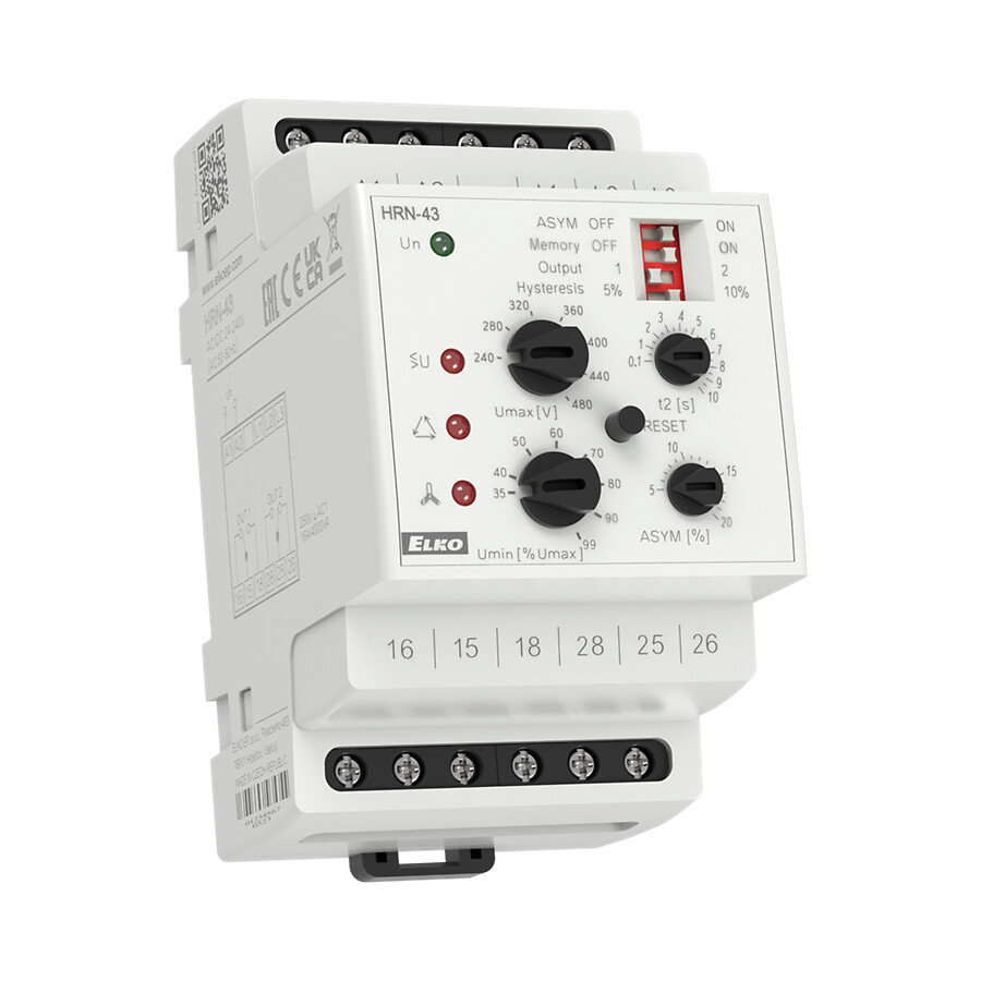 Valvontarele jännite 2vk 16A 24-240VAC/DC  10-500VUC ikk