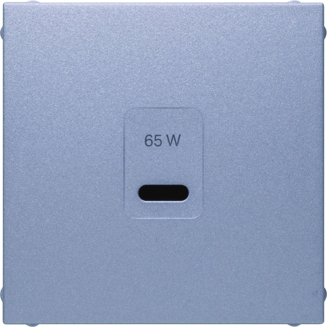 Keskiölevy USB-teholatauspistorasialle S.1/B.x, alumiini matta, maalattu