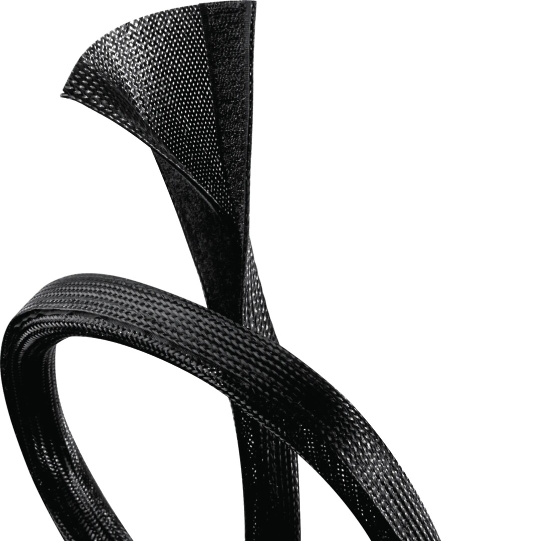 Kaapelisukka STRIP STRAP polyesteri 1,8 m velcro-tarralla halk. max 22mm musta
