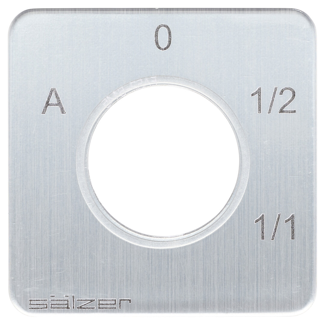 Pleksi etulevykiinnitys 48x48mm A-0-1/2-1/1