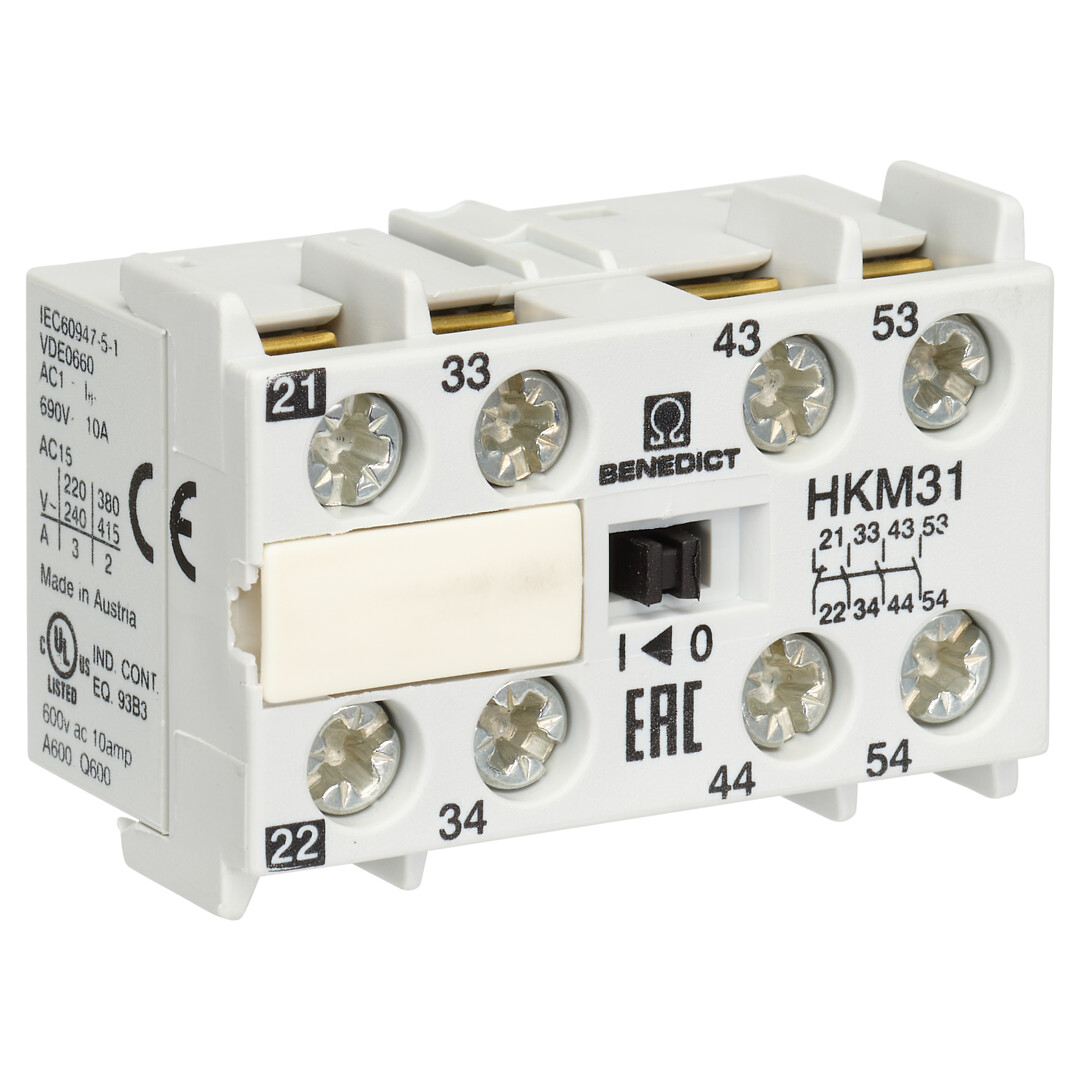 Apukosketin HKM31 3s+1a 3A AC15 10A AC1