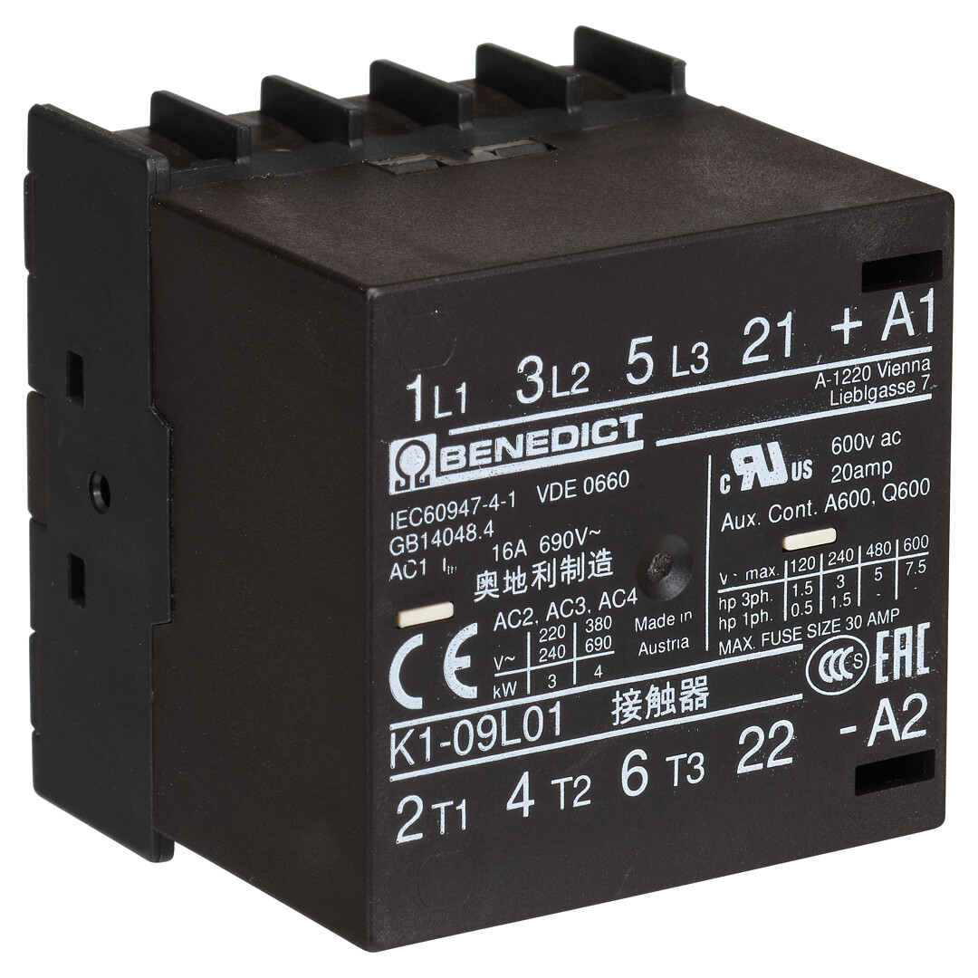 Minikontaktori 4kW 3s 1a 230VAC PCB