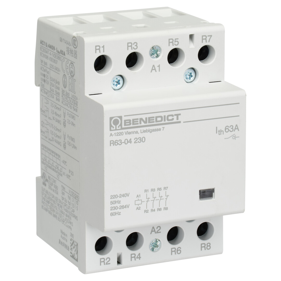 Kontaktori R63-04 4a 230V 3mod