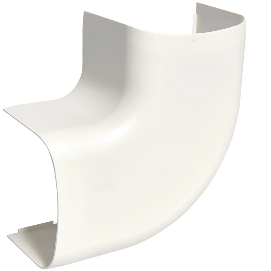 Tasokulma PVC kanavalle CLMU 65x90mm, puhtaanvalkoinen