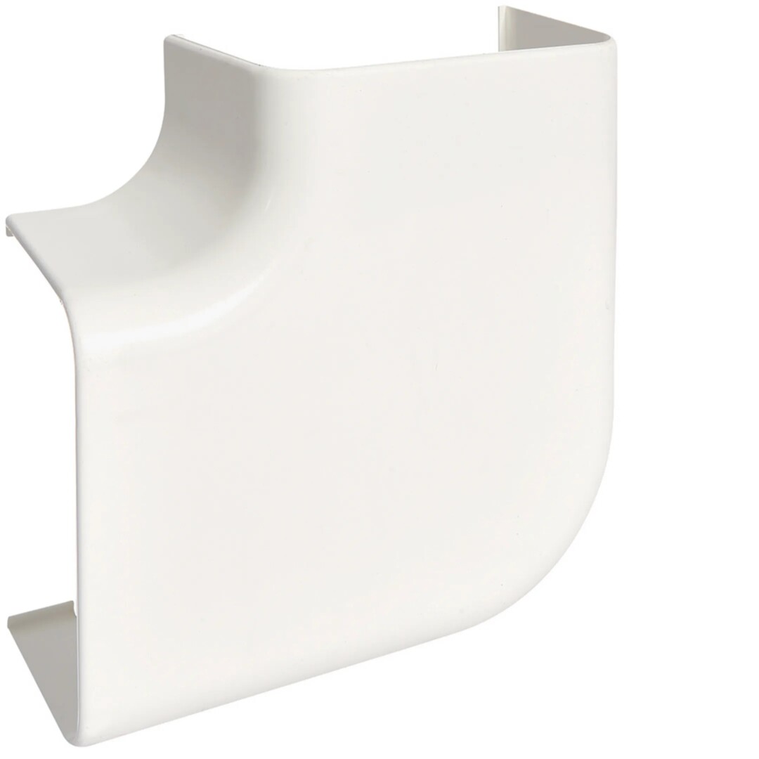 Tasokulma PVC kanavalle CLM 75x125mm, puhtaanvalkoinen