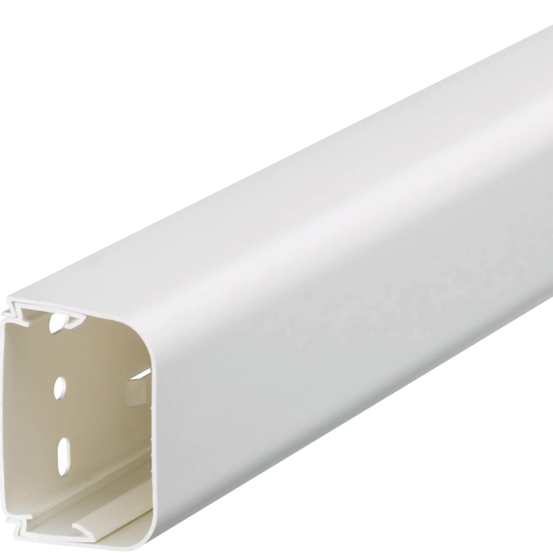 Asennuskanava CLMU 50x65mm, PVC, puhtaanvalkoinen