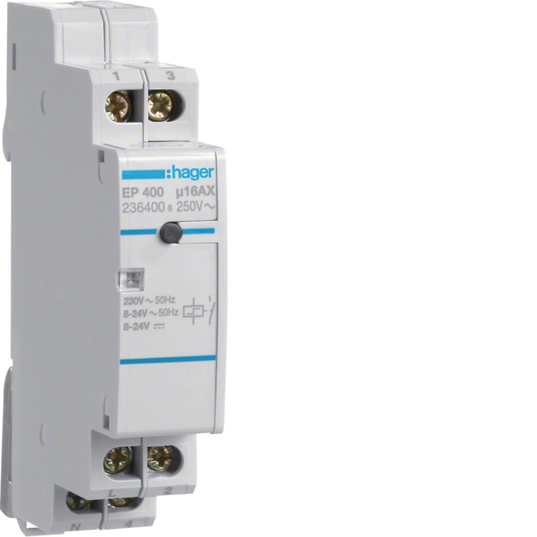 Elektroninen sysäysrele 1s 16A kela 230VAC / 24V AC/DC