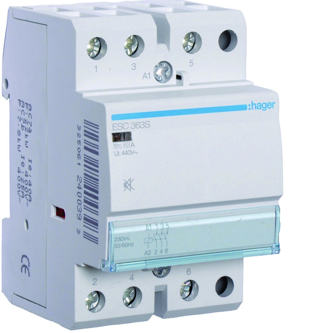 Kontaktori hurinaton 3s 63A kela 230VAC, 3 moduulia