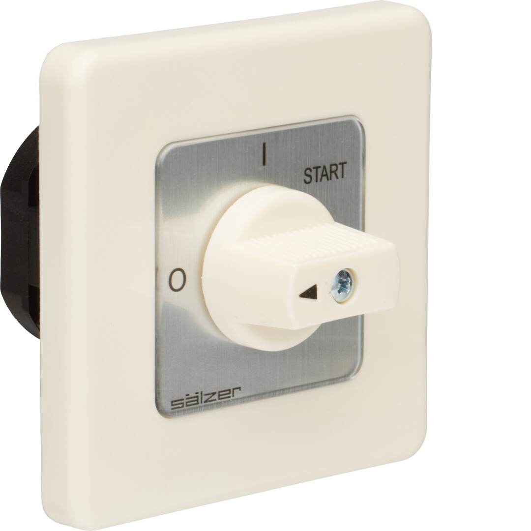 Nokkakytkin M220 0-1-START 1-napainen 20A kokopeitelevyllä kojerasia-asennus