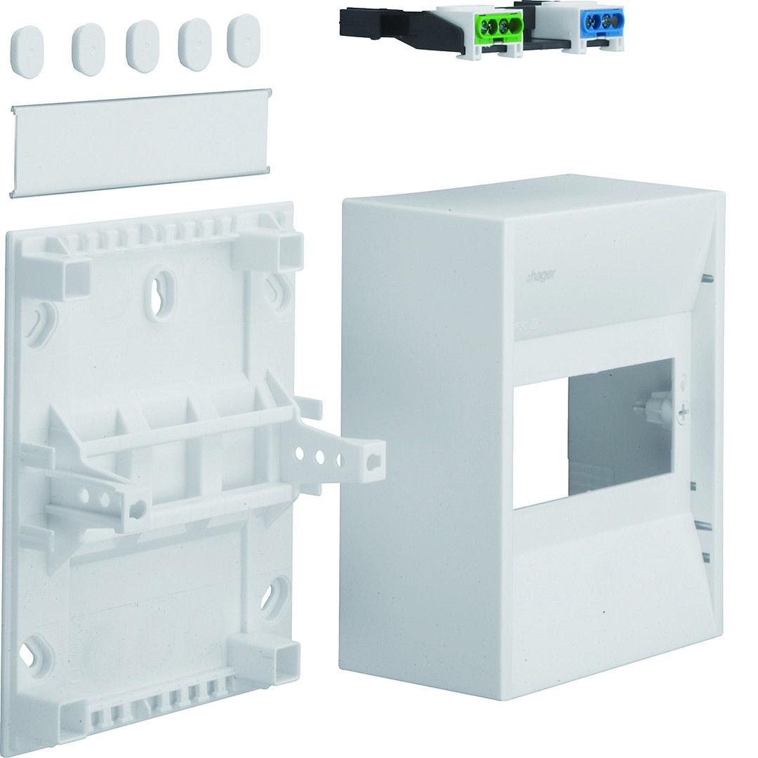Moduulikotelo pinta-asennus gamma 6 moduulia IP30 puhtaanvalkoinen