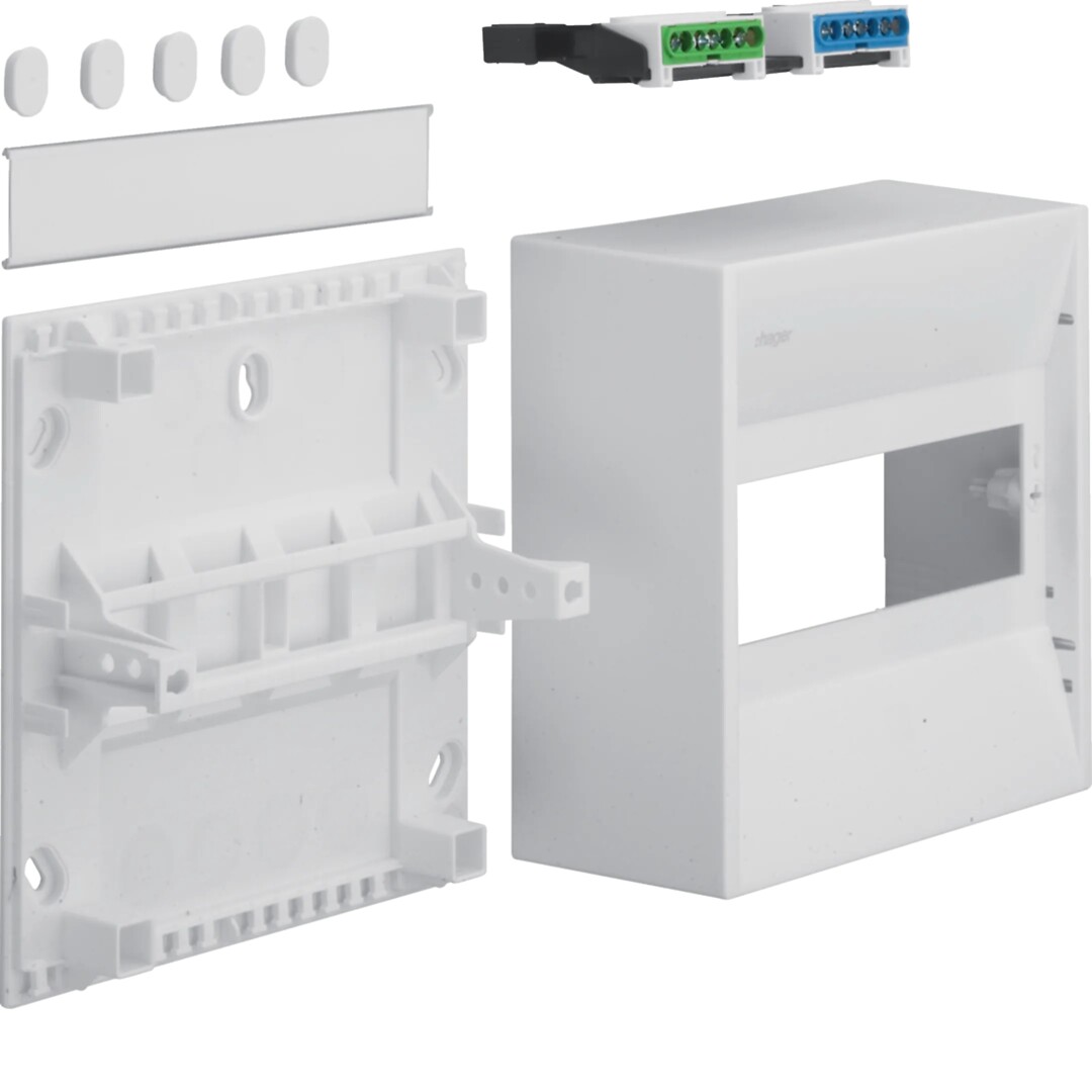 Moduulikotelo pinta-asennus gamma 8 moduulia IP30 puhtaanvalkoinen