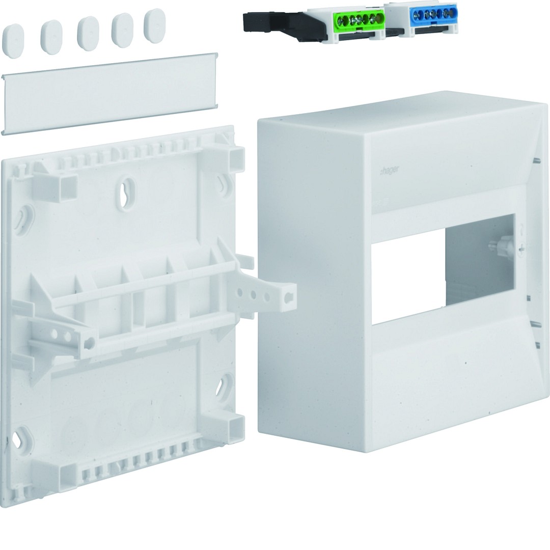 Moduulikotelo pinta-asennus gamma 8 moduulia IP30 puhtaanvalkoinen