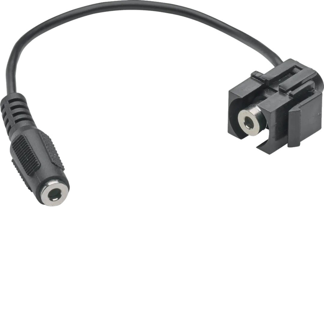 Keystone-liitinmoduuli 3.5mm audio naaras-naaras keltainen 0.2m, halogeeniton