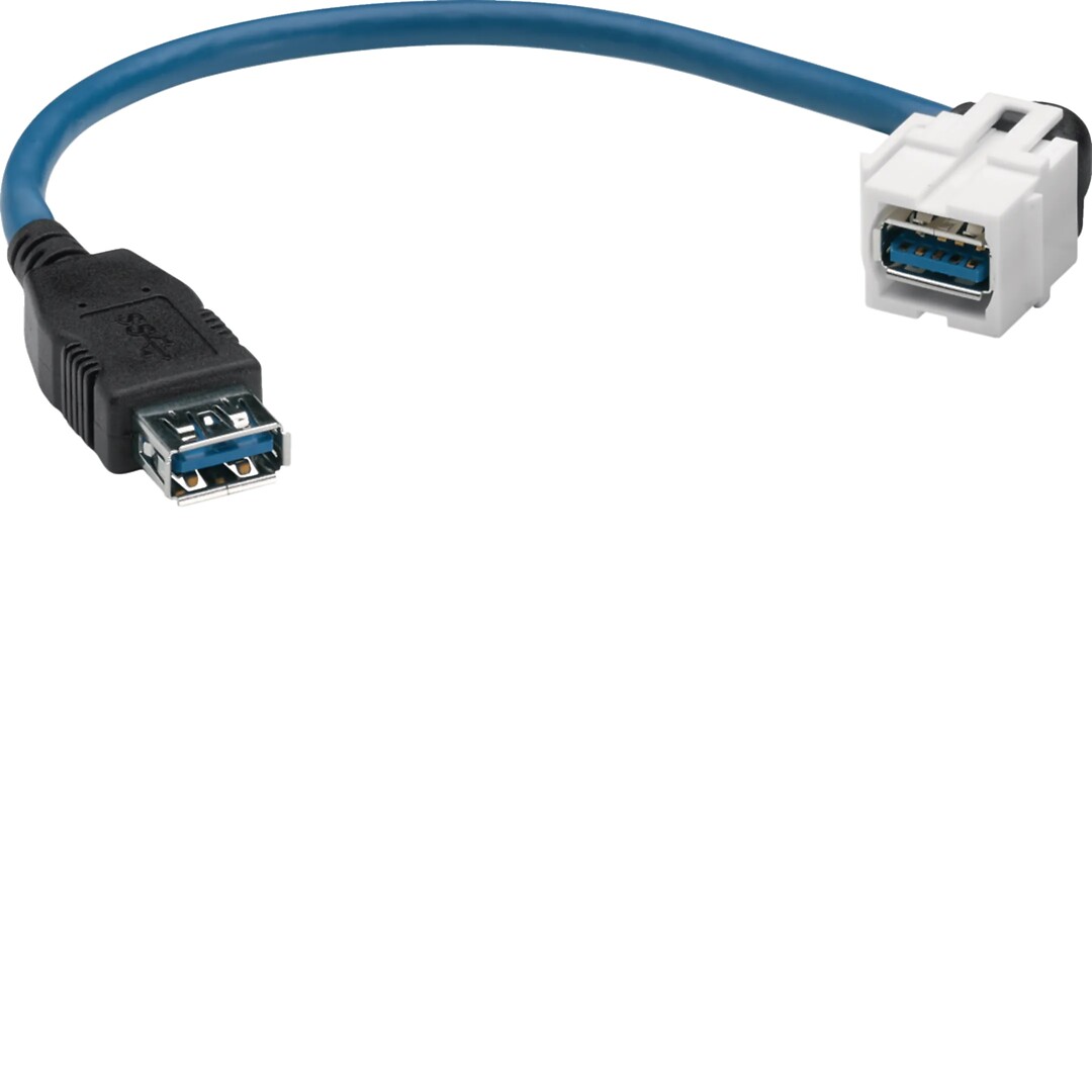Liitinmoduuli USB 3.0 tyyppi A, Keystone, halogeeniton