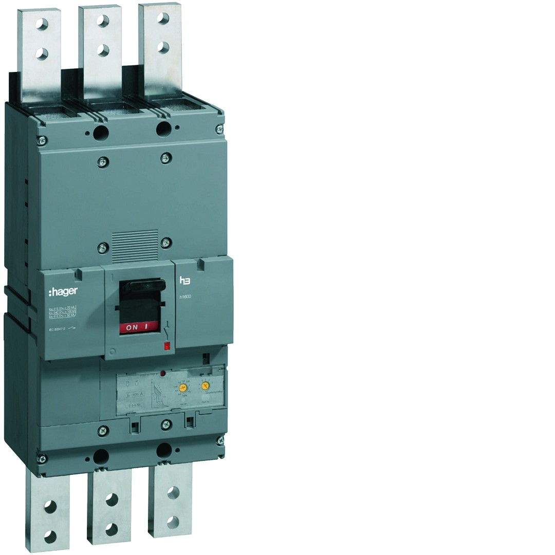 Kompaktikatkaisija h1600 3-napainen 50kA 1600A elektroninen aseteltava LSI