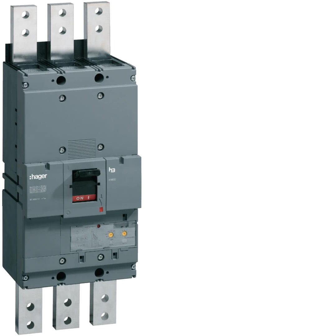 Kompaktikatkaisija h1600 3-napainen 50kA 1600A elektroninen aseteltava LSI