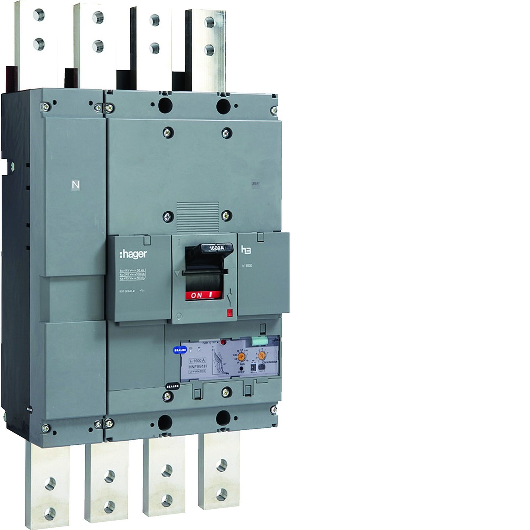 Kompaktikatkaisija h1600 4-napainen 50kA 1600A elektroninen aseteltava LSI