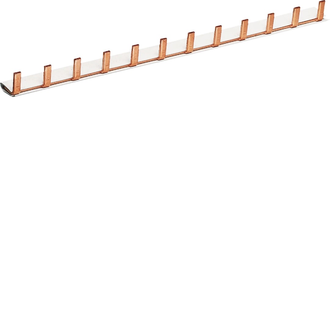 Virtakisko 1-napainen tappiliityntä 63A poikkipinta 10mm² 12 moduulia