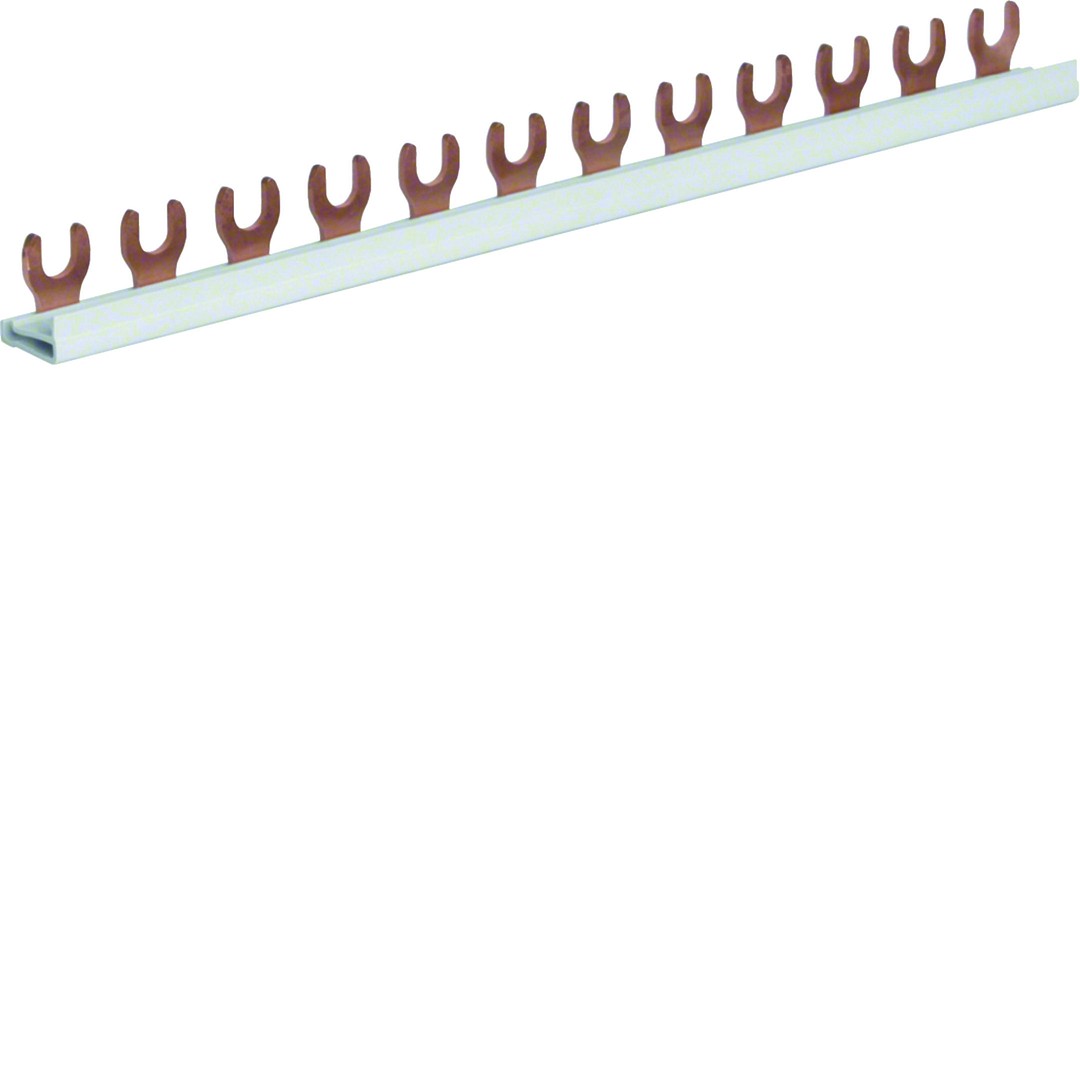 Virtakisko 1-napainen 63A haarukka poikkipinta 10mm² 12 moduulia