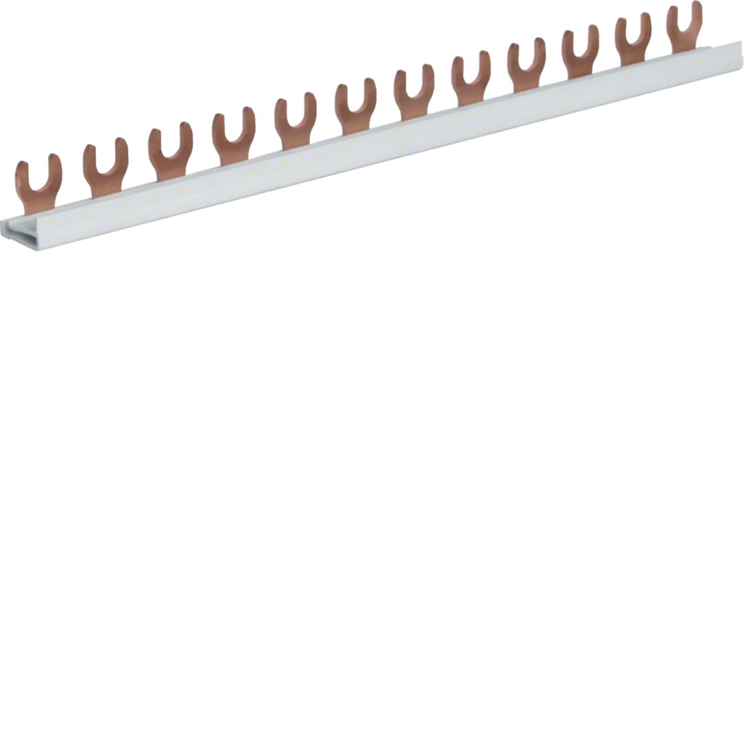 Virtakisko 1-napainen 63A haarukka poikkipinta 10mm² 12 moduulia