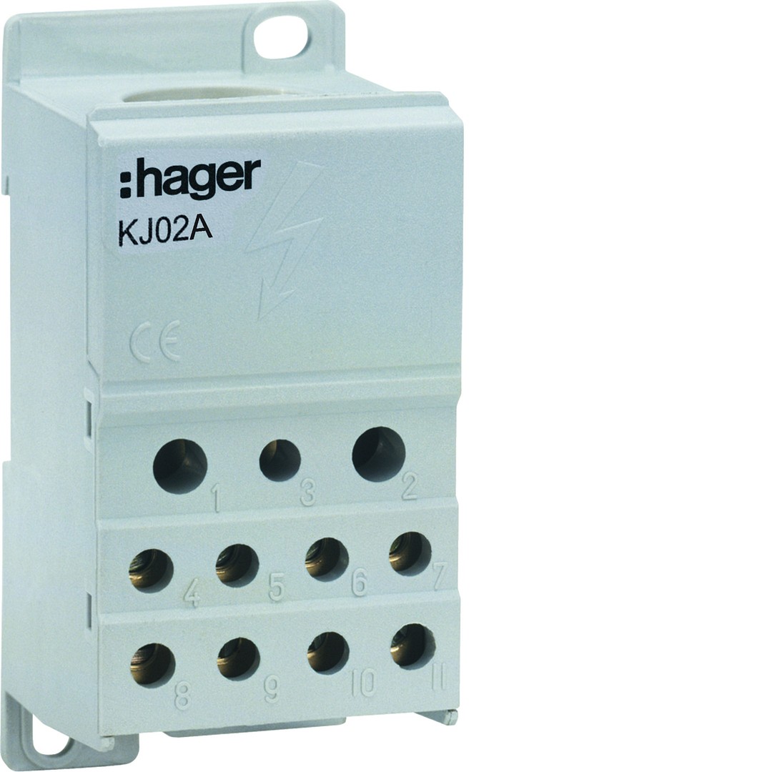 Haaroitusliitin, 250A, 1-napainen, 1x 35-95² / 2x 6-35² / 5x 1, 5-16² / 4x 1, 5 – 10²