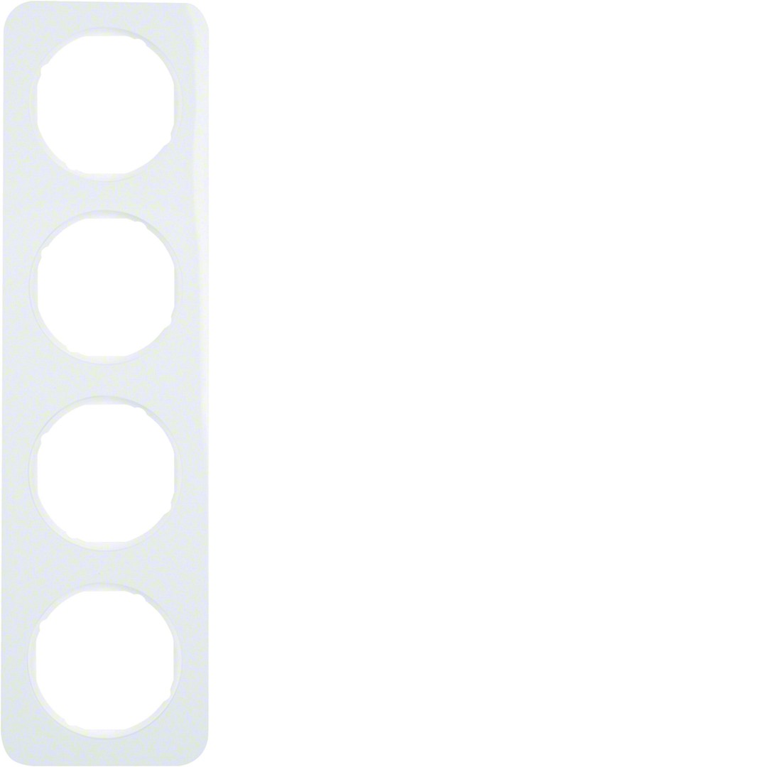 Peitelevy 4-osainen, R.1, puhtaanvalkoinen kiiltävä