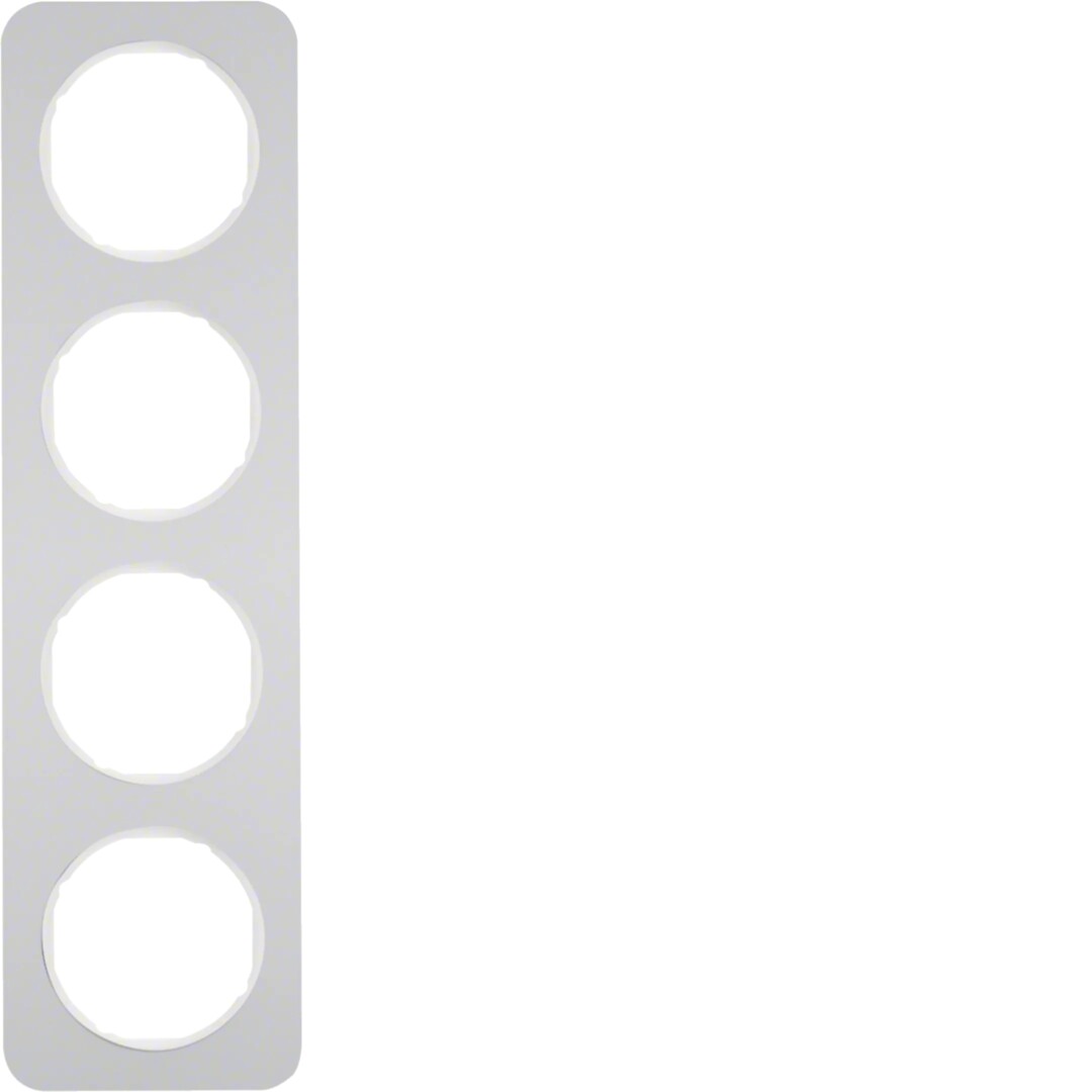 Peitelevy 4-osainen, R.1, alumiini/puhtaanvalkoinen