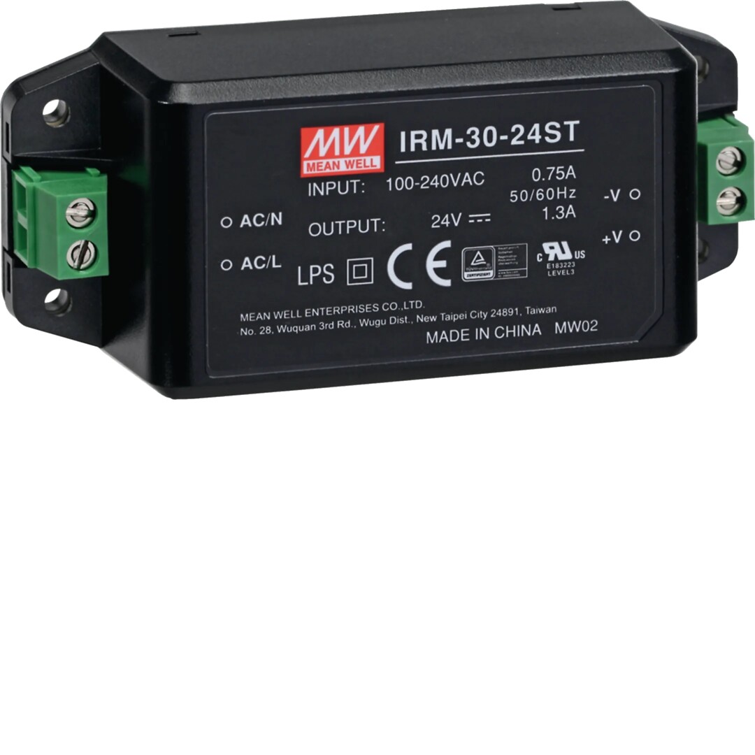 Elektroninen muuntaja 30 W/24 V LED-nauhalle jalkalista-asennus