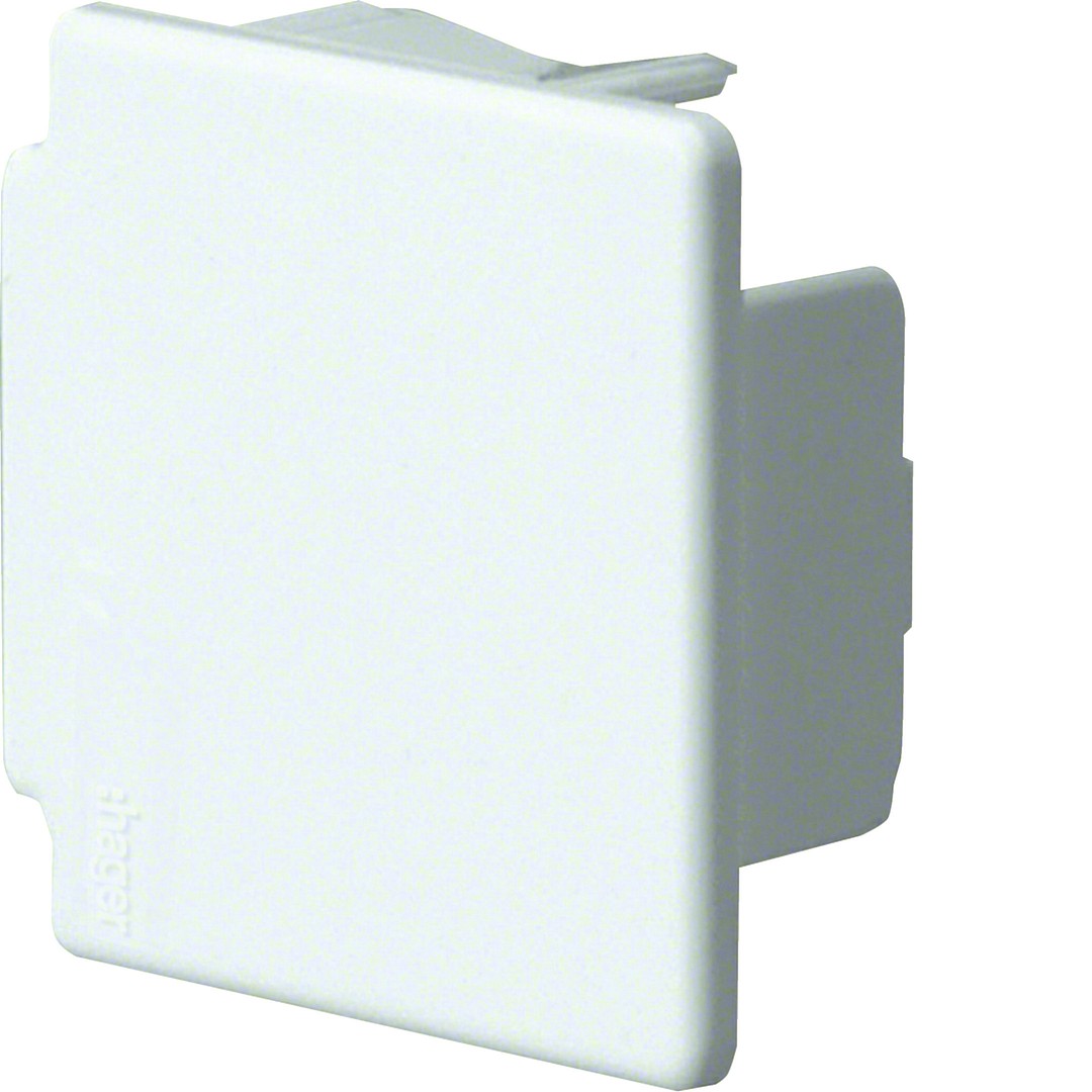 Päätykappale halogeeniton kanavalle LF 40x40mm, liikenteenvalkoinen
