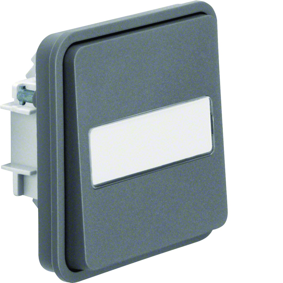 Vipupainikerunko (6) 10A/250VAC sininen LED 230VAC/MI, W.1, harmaa