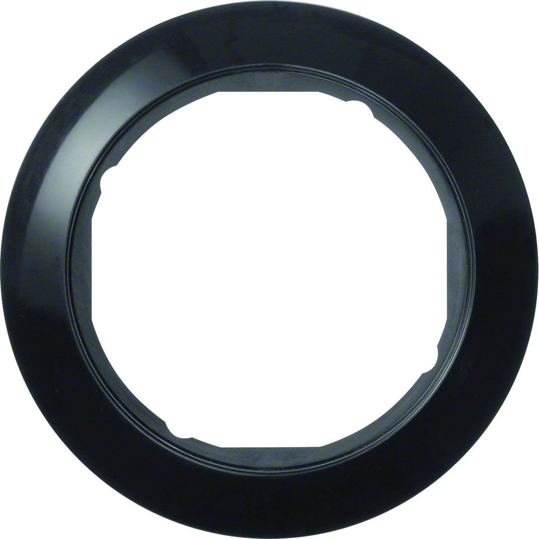 Peitelevy 1-osainen Ø58mm keskiöllä, 1930, musta kiiltävä