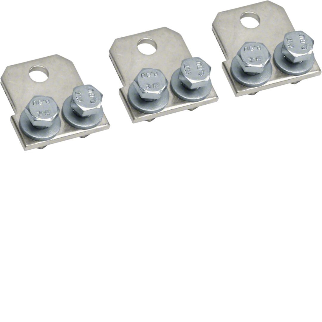 Kaksoiskytkentälatta jonovarokeNH00 2 johtimelle 35mm² asti, ruostumaton