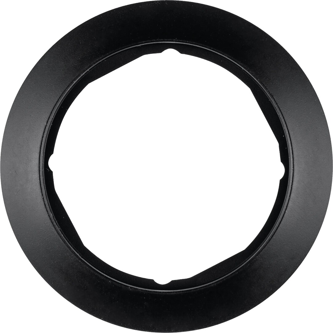 Peitelevy 1-osainen Ø58mm keskiöllä, 1930, softtouch musta, maalattu