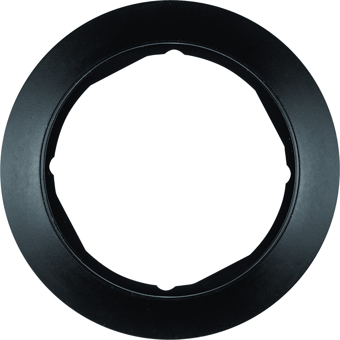 Peitelevy 1-osainen Ø58mm keskiöllä, 1930, softtouch musta, maalattu
