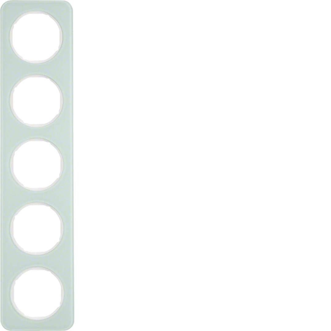 Peitelevy 5-osainen, R.1, lasi puhtaanvalkoinen