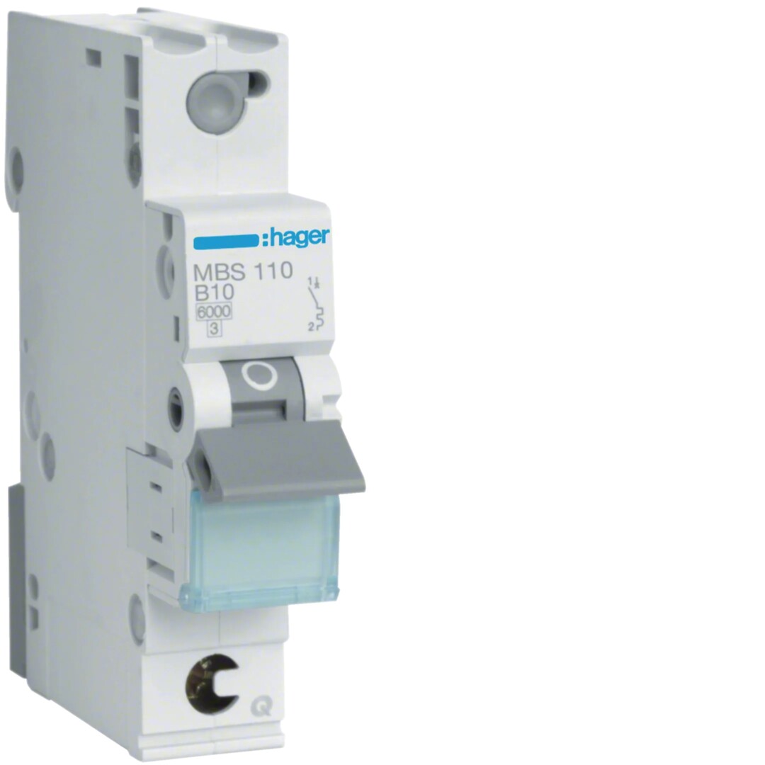 Johdonsuojakatkaisija 1-napainen 6kA B-käyrä 10A QuickConnect 1 moduulia