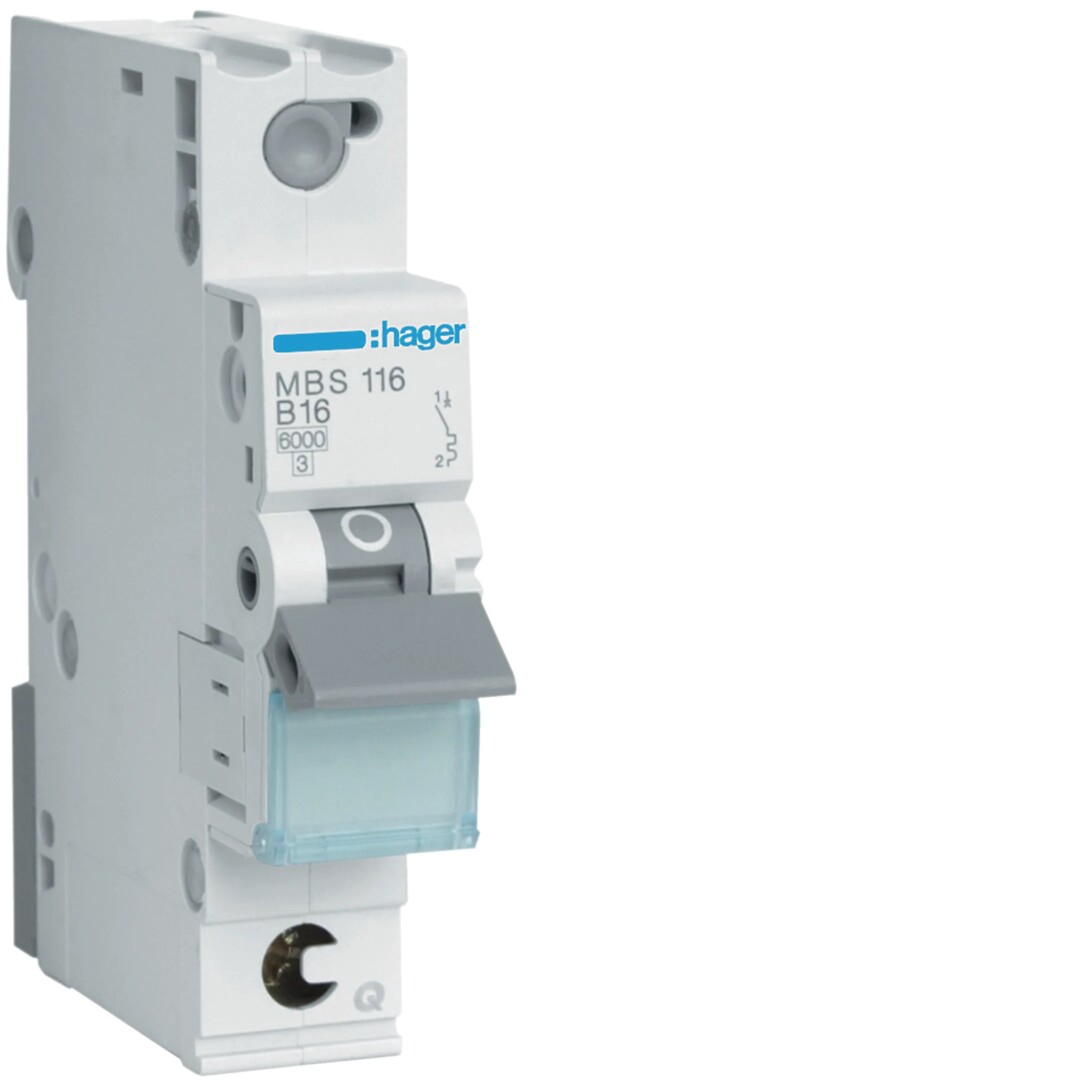 Johdonsuojakatkaisija 1-napainen 6kA B-käyrä 16A QuickConnect 1 moduulia