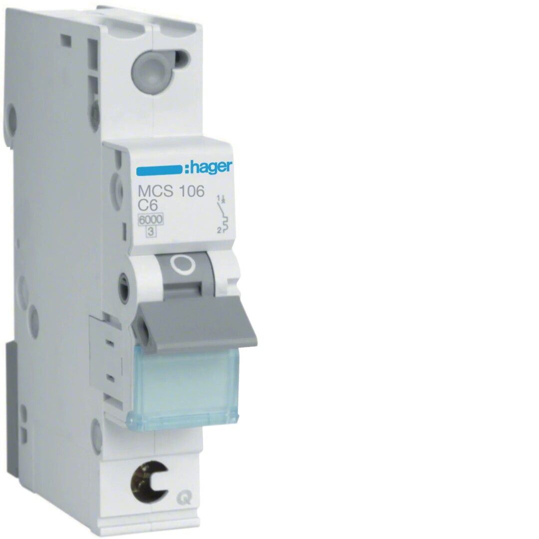 Johdonsuojakatkaisija 1-napainen 6kA C-käyrä 6A QuickConnect 1 moduulia