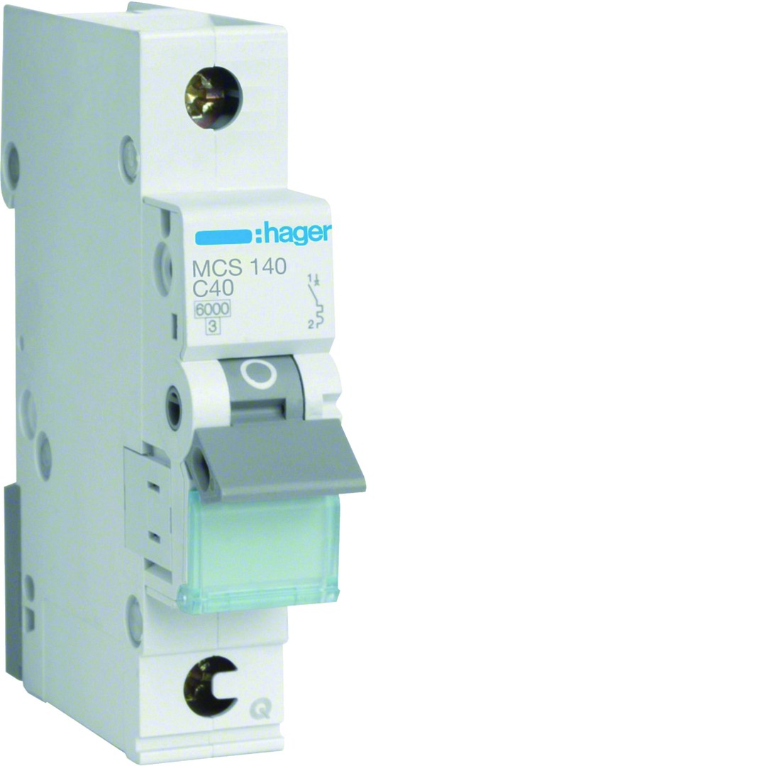 Johdonsuojakatkaisija 1-napainen 6kA C-käyrä 40A QuickConnect 1 moduulia